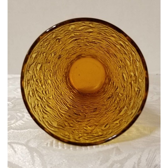 Anchor Hocking 64oz Amber Glass Milano Lido Ball Pitcher And Four 16oz Tumblers - Picture 8 of 9